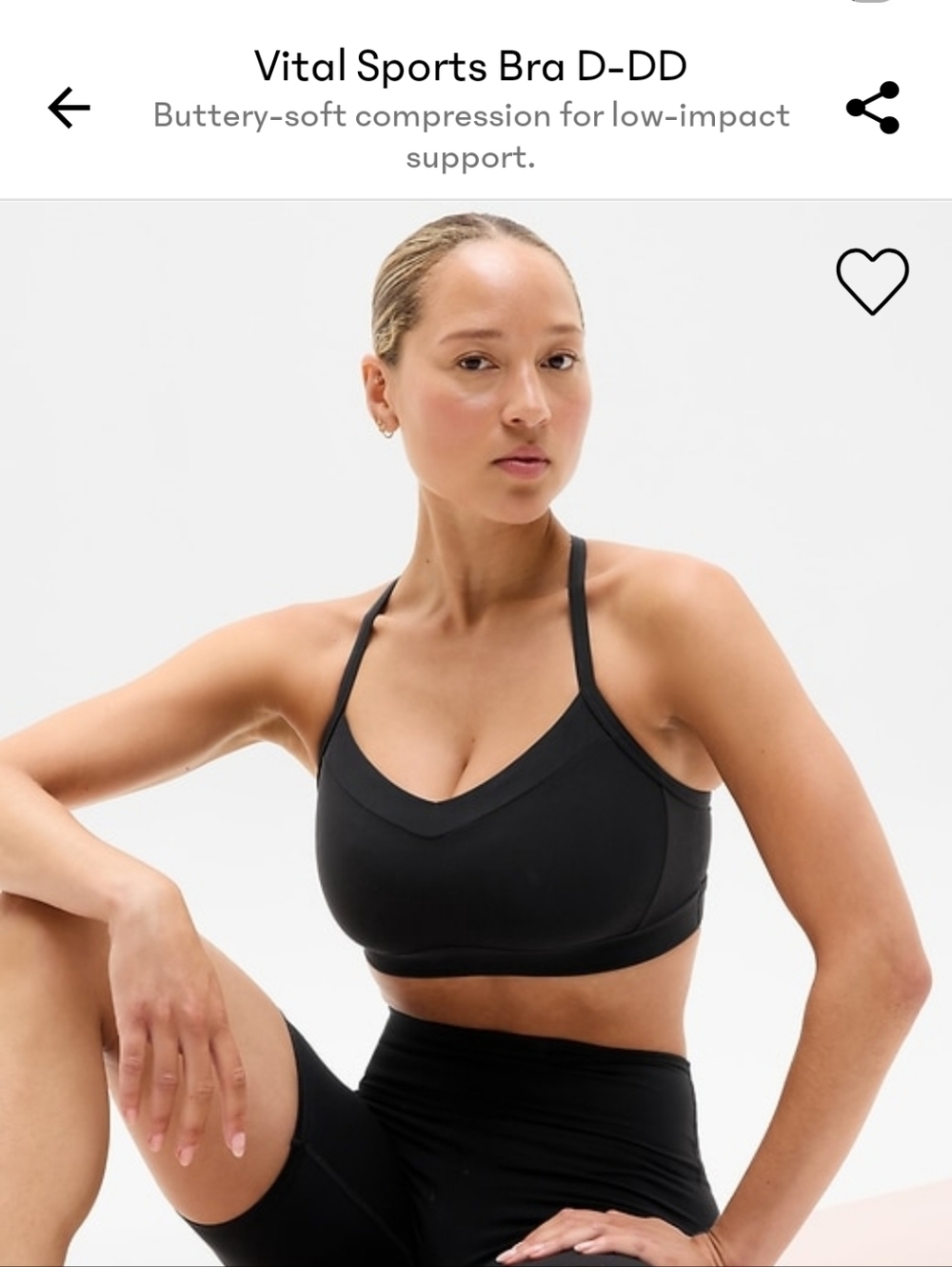 EUC, WORN 2X, ATHLETA VITAL ATHLETIC SPORTS BRA D-DD XL, BLACK